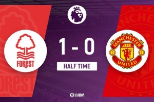 半场-曼联暂0-1诺丁汉森林 伊兰加一条龙奔袭弑旧主达洛特中横梁